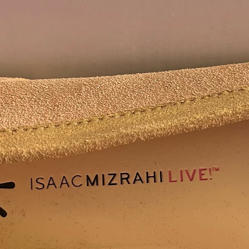 Isaac Mizrahi Women’s Dusty Rose/Gold Flats, ZOE Loafers, Leather; Size 9.5W - Picture 7 of 9